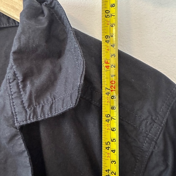 Banana Republic Black Cotton Poplin Snap Front Jumpsuit | Size Large - Picture 3 of 5